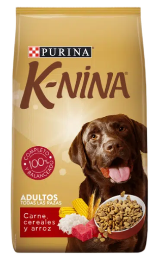 [1969] PURINA K-NINA ALIMENTO PARA PERROS ADULTOS SABOR A CARNE CEREALES Y ARROZ 4 KG