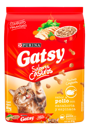 [1732] GATSY ALIMENTOS PARA GATOS ADULTOS POLLO ZANAHORIA Y ESPINACA 8KGS  