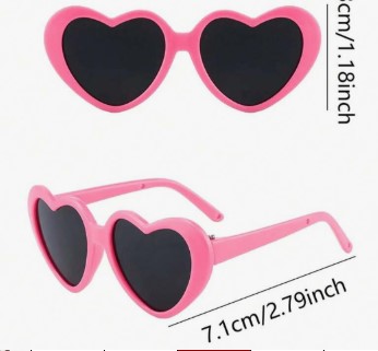 [1754] GAFAS DE SOL PARA MASCOTAS EN FORMA DE CORAZON COLORES SURTIDOS