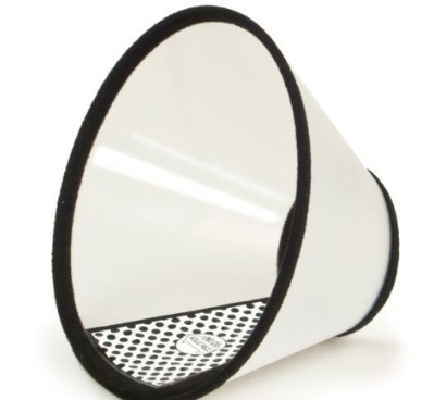 [1760] COLLAR ISABELINO SUAVE Y AJUSTABLE PARA MASCOTAS TRANSPARENTE TALLA L