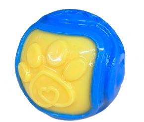 [1800] PELOTA PARA PERROS CON CHILLIDOS DE 3 PULGADAS COLOR AZUL