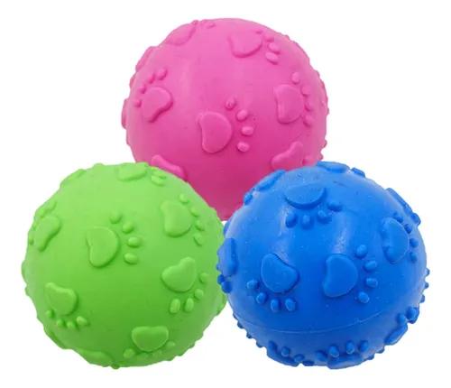 [1801] PELOTAS CHIRRIANTES DE GOMA PARA PERROS COLORES SURTIDOS