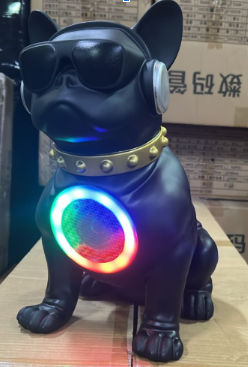 [1974] ALTAVOZ BLUETOOTH EN FORMA DE BULLDOGCH-M59 NEGRO